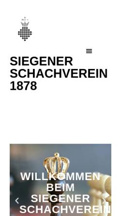 Vorschau der mobilen Webseite www.siegener-schachverein.de, Siegener Schachverein 1878 e.V.