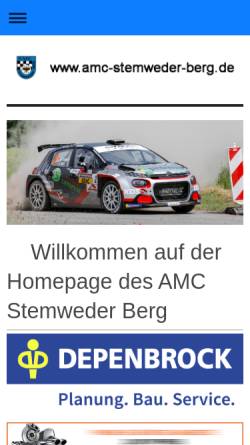 Vorschau der mobilen Webseite www.amc-stemweder-berg.de, AMC Stemweder Berg e.V.