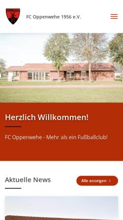 Vorschau der mobilen Webseite www.fc-oppenwehe.de, FC Oppenwehe 1956 e.V.