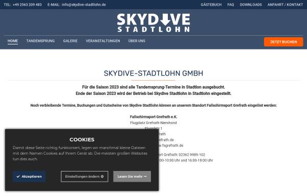 Vorschau von www.skydive-stadtlohn.de, Skydive Stadtlohn