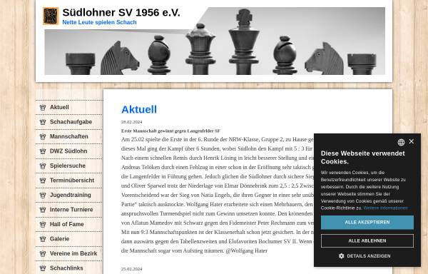 Vorschau von www.ssv56.de, Südlohner Schachverein 1956 e.V.