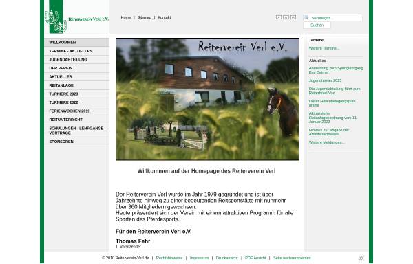 Vorschau von www.reiterverein-verl.de, Reiterverein Verl e.V.