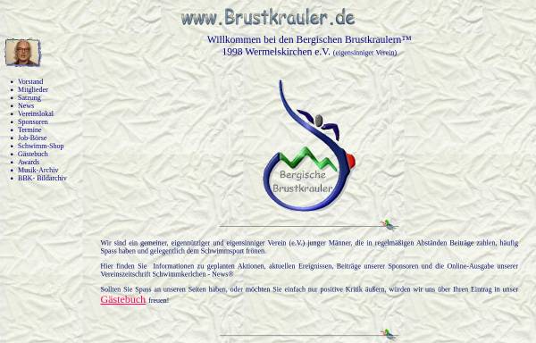 Vorschau von www.brustkrauler.de, Bergische Brustkrauler 1998 e.V.