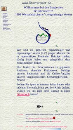 Vorschau der mobilen Webseite www.brustkrauler.de, Bergische Brustkrauler 1998 e.V.