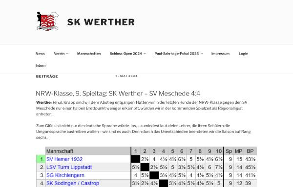 Vorschau von www.skwerther.de, Schachklub Werther 1949 e.V.