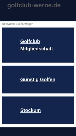 Vorschau der mobilen Webseite www.golfclub-werne.de, Golfclub Werne-Schmintrup e.V.