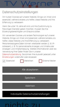 Vorschau der mobilen Webseite www.tauchenimtvwerne.de, TV Werne 03 Tauchabteilung e.V.