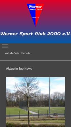 Vorschau der mobilen Webseite www.wernersc.de, Werner Sport Club 2000 e.V.