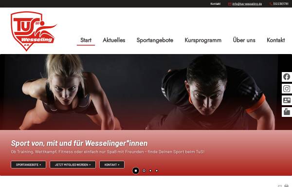 Vorschau von www.tus-wesseling.de, Turn- und Sportverein Wesseling e.V.