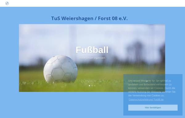 Vorschau von www.tus08.de, TuS Weiershagen - Forst 08 e.V.