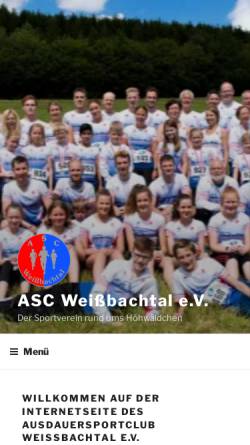 Vorschau der mobilen Webseite www.ascweissbachtal.de, ASC Weißbachtal e.V.