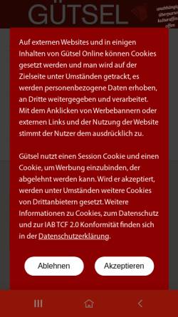 Vorschau der mobilen Webseite www.guetsel.de, Gütsel Print und Online