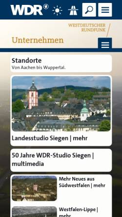 Vorschau der mobilen Webseite www1.wdr.de, WDR Studio Siegen