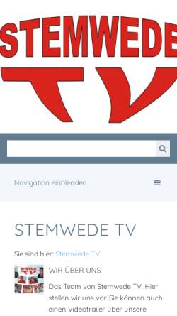 Vorschau der mobilen Webseite www.stemwede-tv.de, Stemwede TV