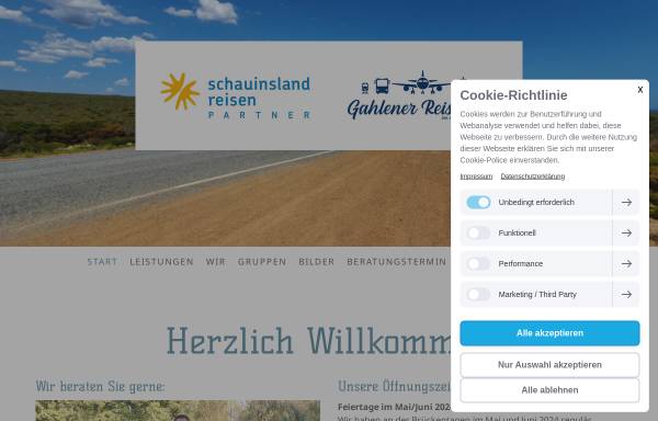 Vorschau von www.gahlener-reiseshop.de, Gahlener Reiseshop
