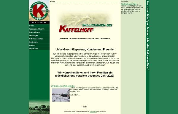 Vorschau von www.lohnunternehmer-kappelhoff.de, Lohnunternehmen Kappelhoff