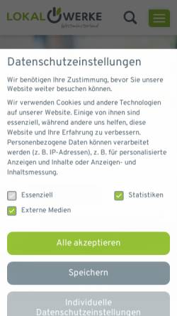 Vorschau der mobilen Webseite www.stadtwerke-ahaus.de, Stadtwerke Ahaus GmbH