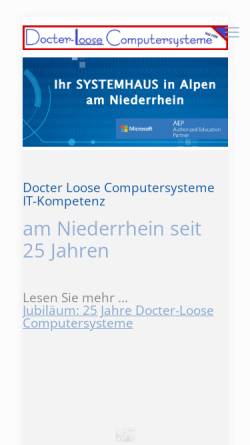 Vorschau der mobilen Webseite www.dl-computer.de, Docter-Loose Computersysteme