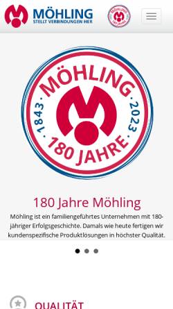 Vorschau der mobilen Webseite moehling.com, Möhling GmbH