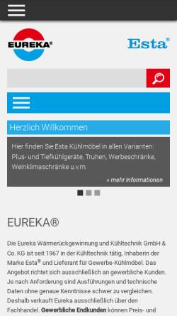 Vorschau der mobilen Webseite www.eureka-emsdetten.de, Eureka GmbH