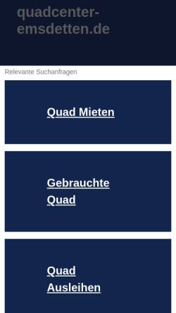 Vorschau der mobilen Webseite www.quadcenter-emsdetten.de, Quadcenter Emsdetten