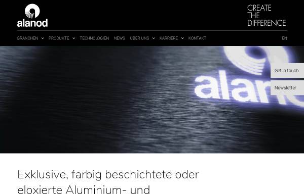 Vorschau von www.alanod.de, ALANOD Aluminium-Veredelung GmbH & Co KG