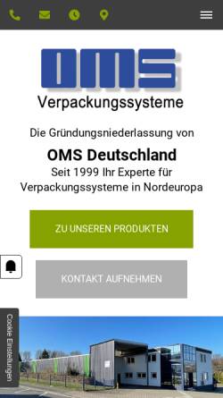 Vorschau der mobilen Webseite oms-d.de, OMS Verpackungsservice Vertriebs GmbH
