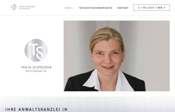Vorschau von www.anwaltskanzlei-tanja-schneider.de, Anwaltskanzlei Tanja Schneider