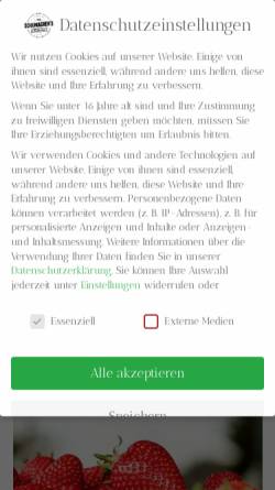 Vorschau der mobilen Webseite www.erdbeermarkt.de, Erdbeerhof Schumacher
