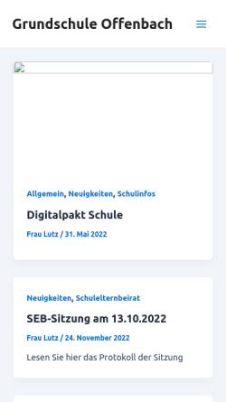 Vorschau der mobilen Webseite grundschule-offenbach.de, Grundschule Offenbach