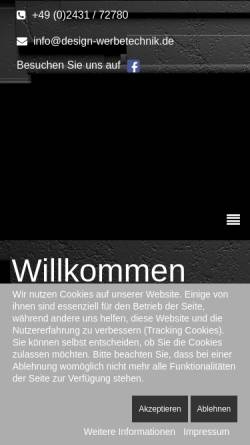 Vorschau der mobilen Webseite www.design-werbetechnik.de, Design Werbetechnik