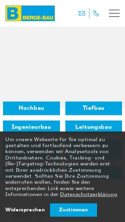 Vorschau der mobilen Webseite www.berge-immobilien-service.de, Berge Immobilien GmbH & Co. KG
