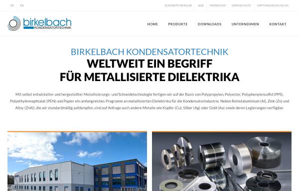 Vorschau von www.birkelbachfilm.de, Birkelbach Kondensatortechnik GmbH