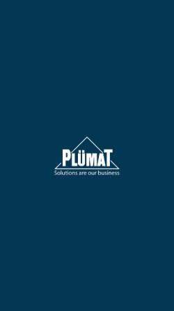 Vorschau der mobilen Webseite www.pluemat.de, PLÜMAT Maschinenbau Vertriebs GmbH
