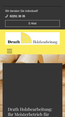 Vorschau der mobilen Webseite www.drath-holzbearbeitung.de, Drath - Holzbearbeitung