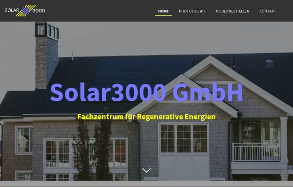 Vorschau von www.solar3000.de, Solar 3000 Fachzentrum für regenerative Energien GmbH