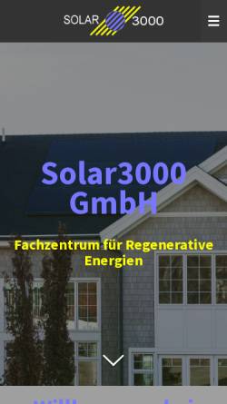Vorschau der mobilen Webseite www.solar3000.de, Solar 3000 Fachzentrum für regenerative Energien GmbH