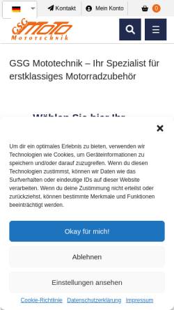 Vorschau der mobilen Webseite www.gsg-mototechnik.de, GSG Mototechnik GmbH