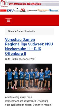 Vorschau der mobilen Webseite www.djk-offenburg.de, DJK Offenburg