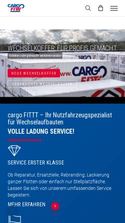 Vorschau der mobilen Webseite www.cargofittt.de, Cargo Fitt GmbH & Co. KG
