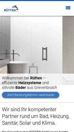 Vorschau der mobilen Webseite www.ruetten-bad-heizung.de, Lorenz Rütten