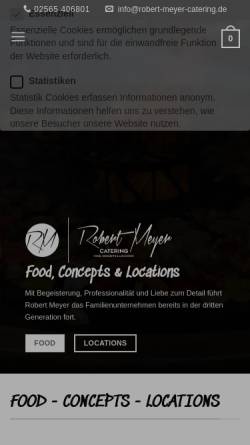 Vorschau der mobilen Webseite www.robert-meyer-catering.de, Robert Meyer Catering GmbH