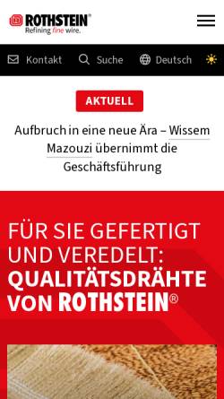 Vorschau der mobilen Webseite www.rothstein-group.de, Rothstein-Gruppe Gummersbach