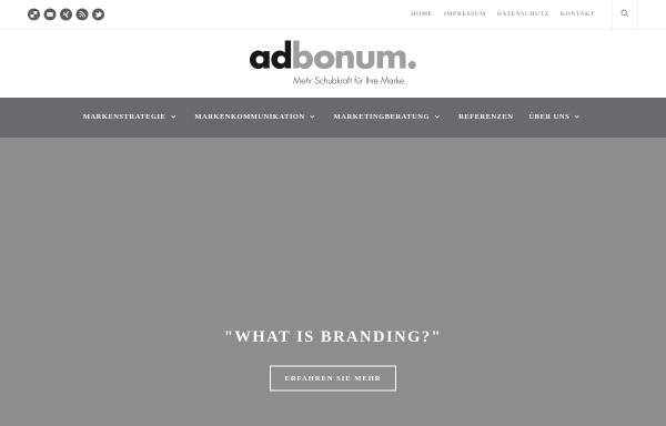 Vorschau von www.adbonum.de, Ad Bonum GmbH - Beratung für Unternehmensentwicklung