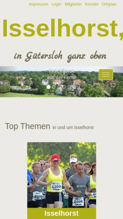 Vorschau der mobilen Webseite www.gt-isselhorst.de, Werbegemeinschaft Isselhorst