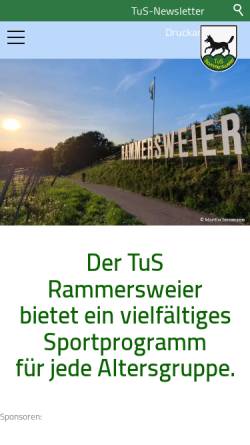 Vorschau der mobilen Webseite www.tus-rammersweier.de, TuS Rammersweier