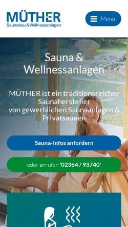 Vorschau der mobilen Webseite www.muether.de, Anton Müther GmbH