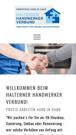 Vorschau der mobilen Webseite www.halterner-handwerker.de, Halterner Handwerker Verbund e.V.