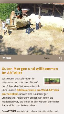 Vorschau der mobilen Webseite www.artelier.de, Artelier InternetService