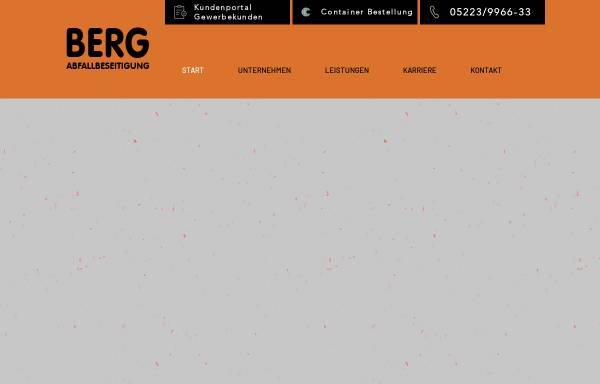 Vorschau von www.berg-abfallbeseitigung.de, Berg Abfallbeseitigungs GmbH & Co. KG